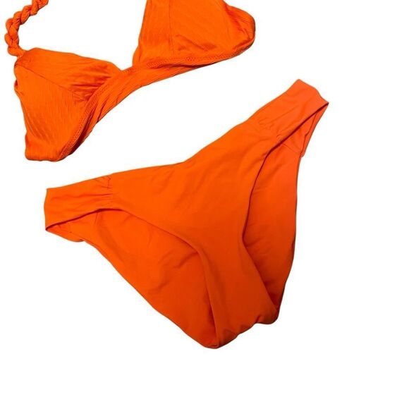 Becca by Rebecca Virtue Catalonia Halter Bikini Orange NWT - Picture 4 of 6
